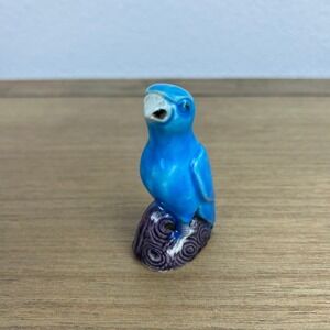 Ceramic Blue Bird Pie Bird Vent Glossy Blue Glaze Baking Steam Vent